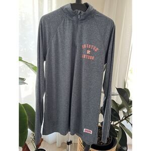 Stitches HOUSTON ASTROS 1/4 Zip Fleece Baseball Pullover Shirt Sweater Small